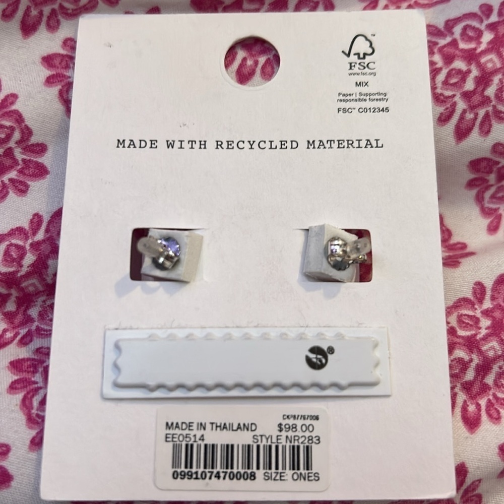 NWT Madewell Demi-Fine Droplet Statement Earrings Sterling Silver - Picture 4 of 4